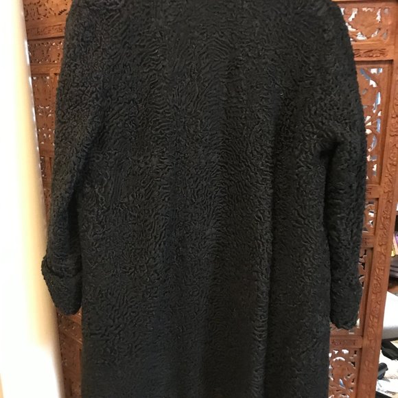 Vintage - Black Mongolian Lamb with Mink Collar - Picture 2 of 6